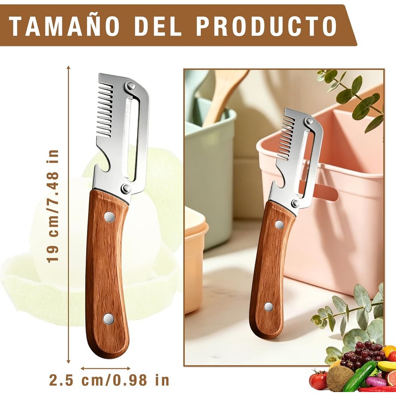 2PCS Pelador Verduras Multifunción