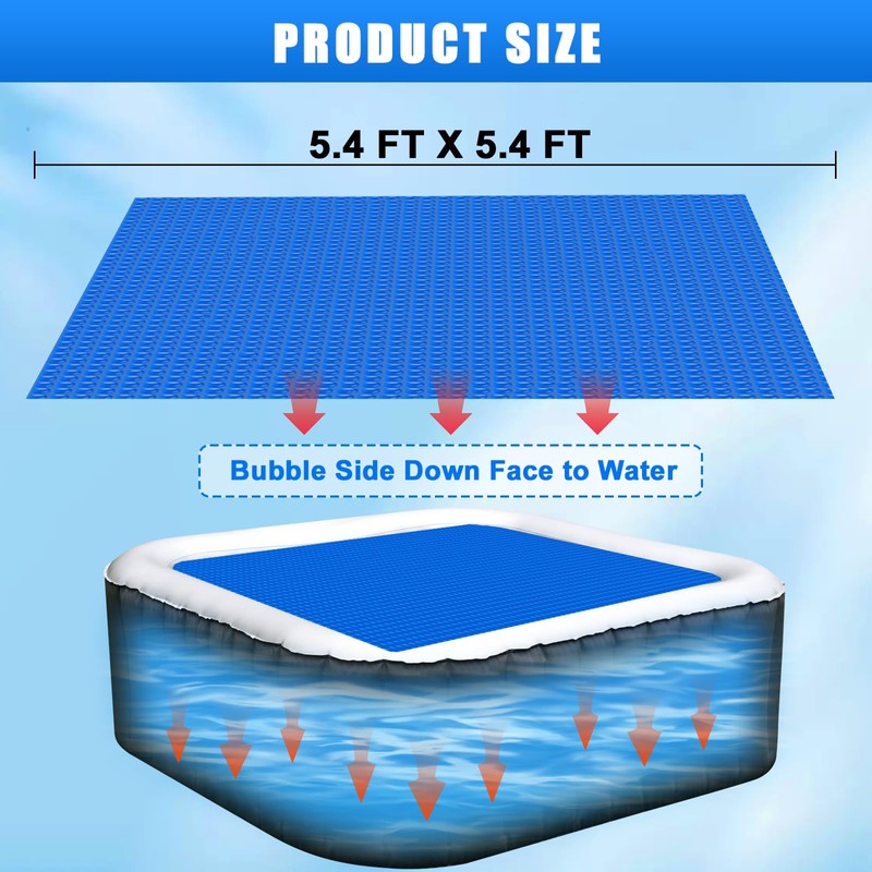 Kakolvan Solar Bubble Hot Tub Spa Cover for 5.4 x