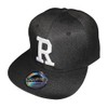 Letter Initials Snapback Cap Black & White, R