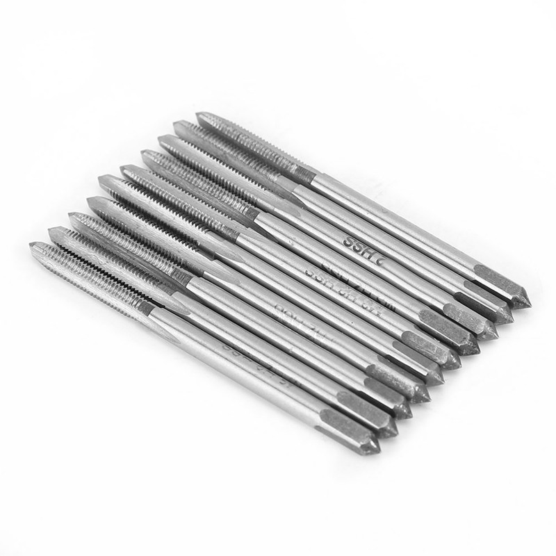 10pcs Metric Screw Thread Machine Tap HSS Straight Flute Tapping