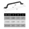 Ouvin 6 Pack Barn Door Pull Handle Hardware for Wooden