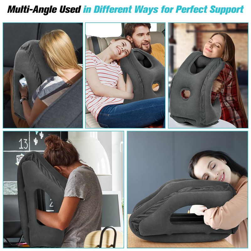 Rewondah Inflatable Travel Pillows for Airplanes | Airplane Pillow for