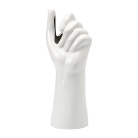 ESMISMO Ceramic Flower Vase for Home Decor - White Hand Vase,Modern Art Boho Gesture Statue,Love Theme Hand Gesture Flower Vase for Centerpieces,Living Room,Office，Kitchen, Gift