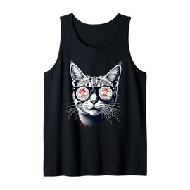 Patriotic Belize Tabby Cat Belizean Flag Tank Top