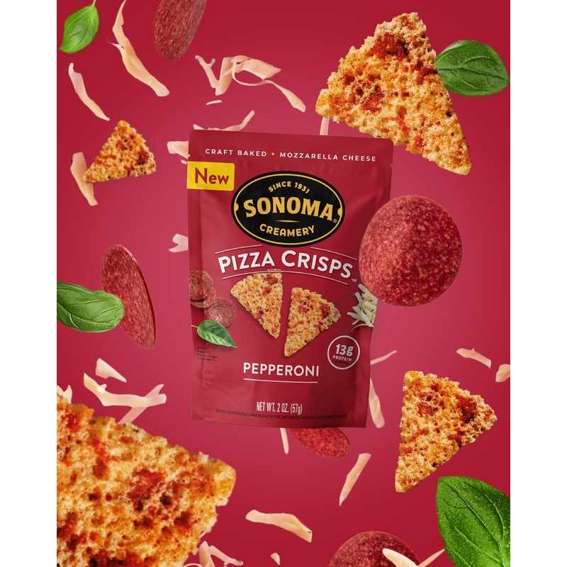 Sonoma Creamery - Pizza Crisps, Pepperoni, 2 Oz (12 Count)