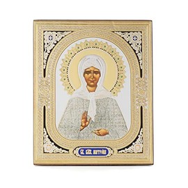 NKlaus Saint Matrona Wooden Icon 10 x 12 cm Christian Orthodox 11370
