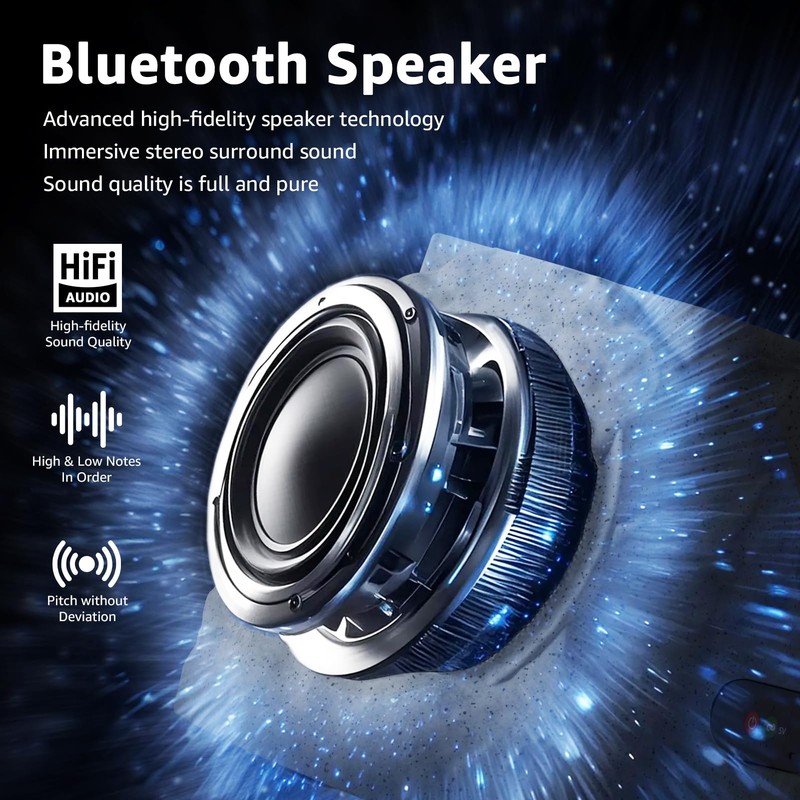 GGII 2-Pack Rock Speakers Outdoor Water-Resistant IP44, Multi-Sync Up to