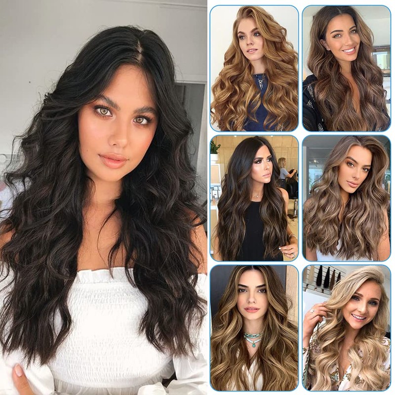 4PCS Clip in Hair Extensions 20'' Thick Full Head Double