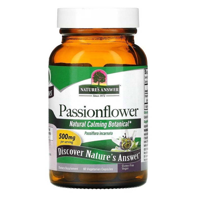 Passionflower, 250mg, 60 vegetable capsules / 시계꽃, 250mg, 베지캡슐 60정