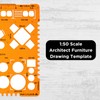 Architect Stencil 1:50 - Architectural Template - Furniture Symbols for