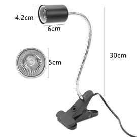 Petyoung Tortoise Heat Lamp with Timer and 2 Bulbs, UVA UVB Reptile Heat Lamp with Clamp for Turtle, Chick, Bearded Dragon, Puppy, Lizard