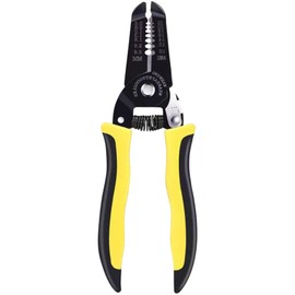 10-22 AWG Wire Stripper Cutter Wire Stripping Tool with Safety Lock, Multi-Function Hand Tool for Solid and Stranded Cables, Professional Pliers Tool for Electricians and DIY Enthusiasts