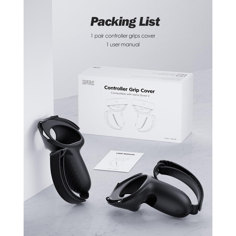 SUPERUS Comfort Controller Grips Cover Compatible with Meta Quest 2