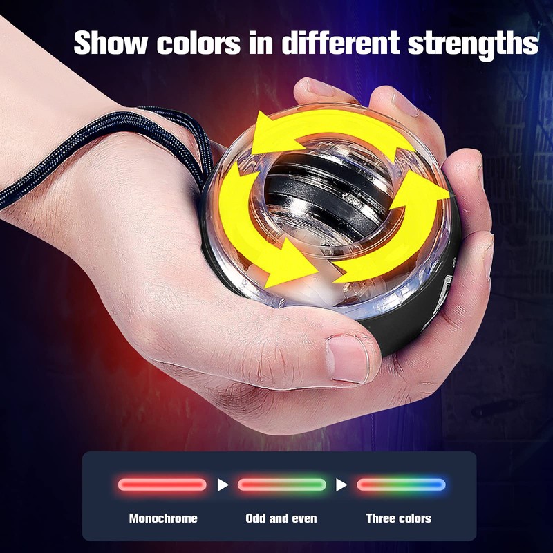 JIN BD Wrist Training Ball, self-Starting gyro Forearm Exerciser Power