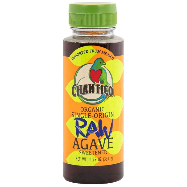Chantico Agave Sweetener (Raw Agave, 11.75oz Bottle) Organic Natural Sugar Substitute with a Low Glycemic Index and a Premium Food Taste - Stevia Alternative That Can Be Used For Baking