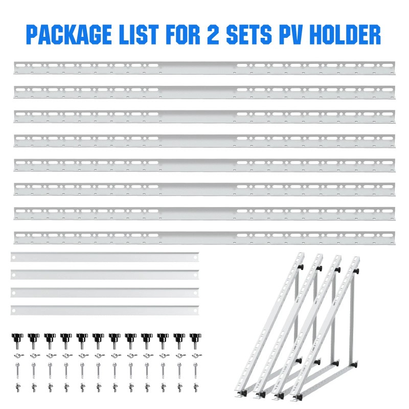 PFCTART 2 Set 45 Inch Solar Panel Bracket Mounting Balcony