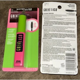 Maybelline 2 Maybelline Great Lash Mascara 101 Very Black 0.43 oz NEW SEALED