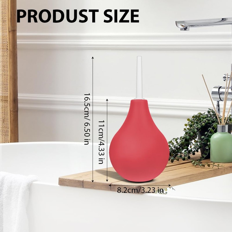 AOGOE 224 ml Po Shower Irrigator Intestinal Rinse (Red)