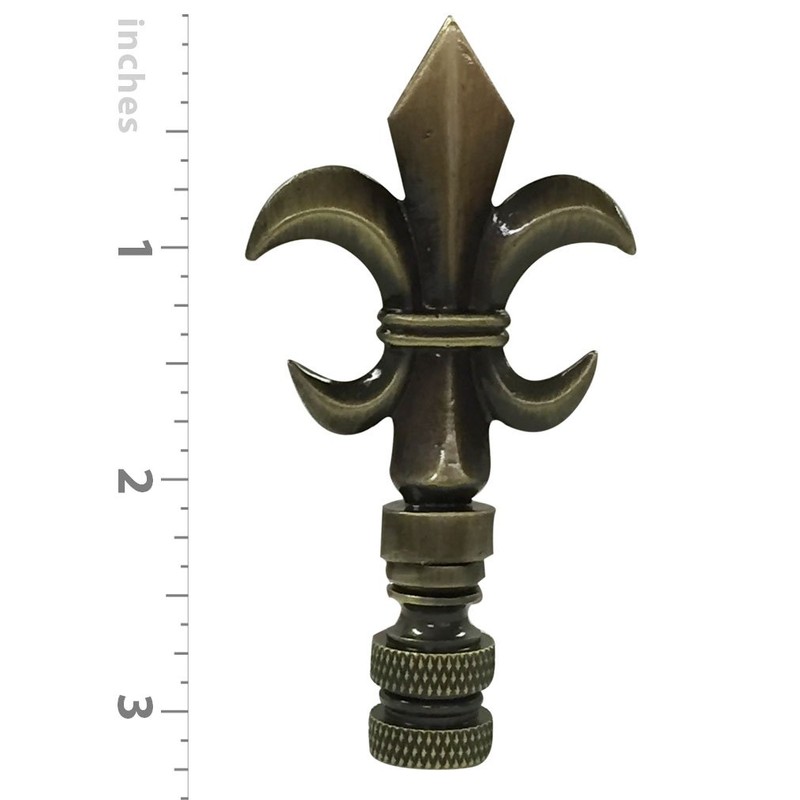 Royal Designs Fleur De Lis Lamp Finial for Lamp Shade-