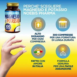 Magnesio e Potassio 300 Compresse - Integratore per Combattere Stanchezza, Affaticamento e Adattarsi al Caldo | Magnesio Citrato e Potassio Citrato Alta Assimilabilità e Lunga Durata