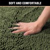 Smarcute Chenille Bath Mat for Bathroom Luxury Thick Bathroom Mat
