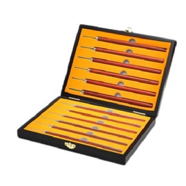 Luxury fine professional precision chisel 12 storage bin set traditional crafts wood carving olive nuclear crafted sculpture 1 mm-4 mm Φ 13 pro12