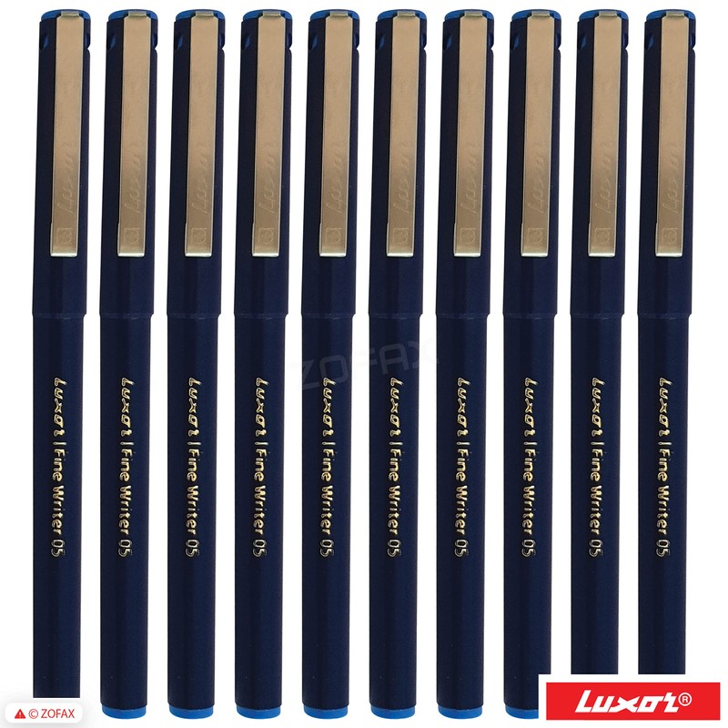 Write05 Fineliner Pens, BLUE, 0.5mm Ultra Fine Tip, Pack of