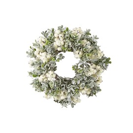 RAZ Imports 2021 Holiday Homestead 10-inch Mistletoe Berry and Boxwood Candle Ring
