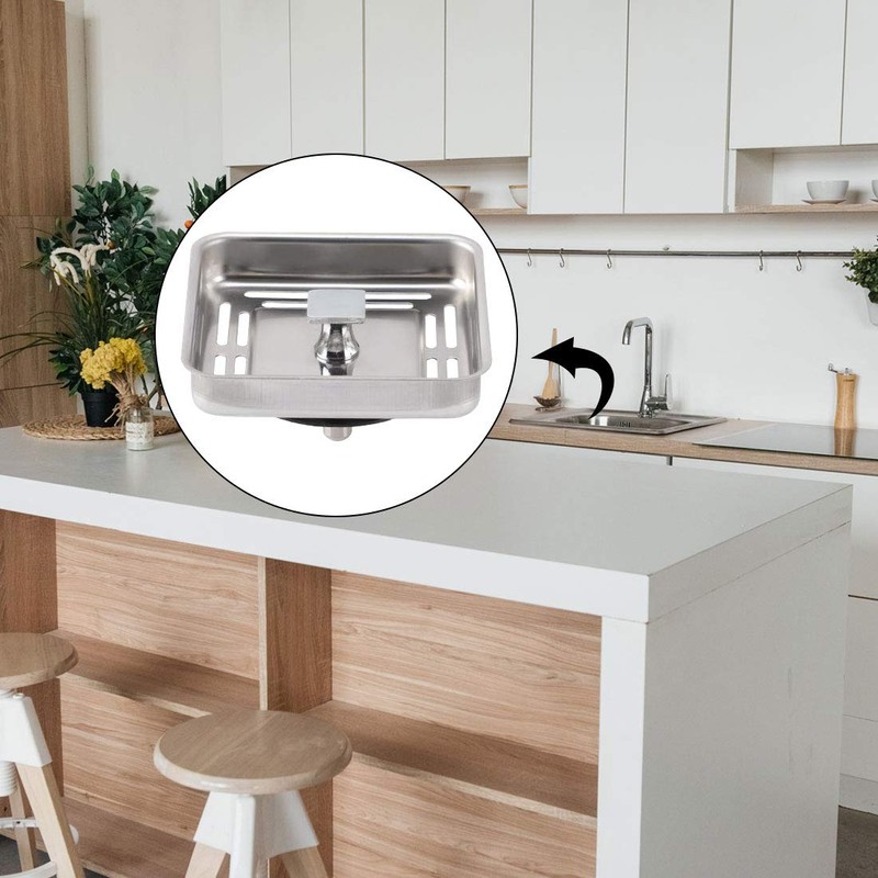 sourcing map Square Sink Water Stopper with Post Stainless Steel