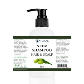 Zatural - Naked Neem - Neem Shampoo, Natural Soothing Scalp Shampoo (8oz Shampoo)