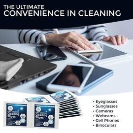 Medpride Premoistened Lens Wipes| Anti-Static, Anti-Fog, Quick-Dry & Scratch-Free| Cleaning Cloths for LED Touch Screen, iPhones, iPads, Computer Monitors, Eyeglasses, Camera Lenses, Laptop (200)