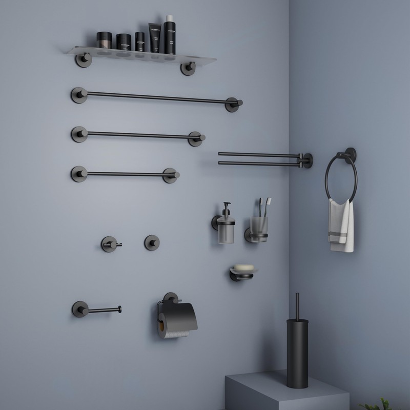 Gedy Felce Plus Towel Ring Matte Black