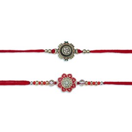 Set of 2 Rakhi for Brother | Raksha Bandhan Designer Rakhi for Small Brother | Rakhi for Brother Bhaiya | Premimum Pearl Rakhi