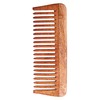 SVATV Handmade NEEM WOOD Detangling Comb for Thick, Curly and