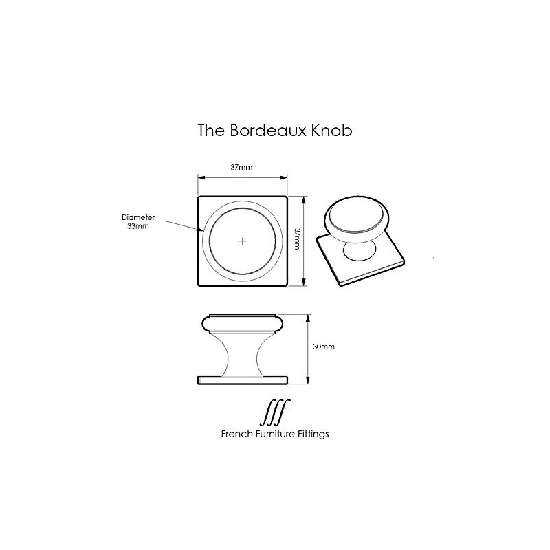 Bordeaux Kitchen Knobs (Sets of 6) for Kitchen Cabinets, Drawers