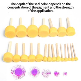 Sponge Dab Brush Set, Sponge Brush, Foam Brush, Foam Brush, Brush Set, Foam, Round Sponges, Dab Brush Set for DIY Painting, Crafts, Ceramic Tools, 5 Sizes