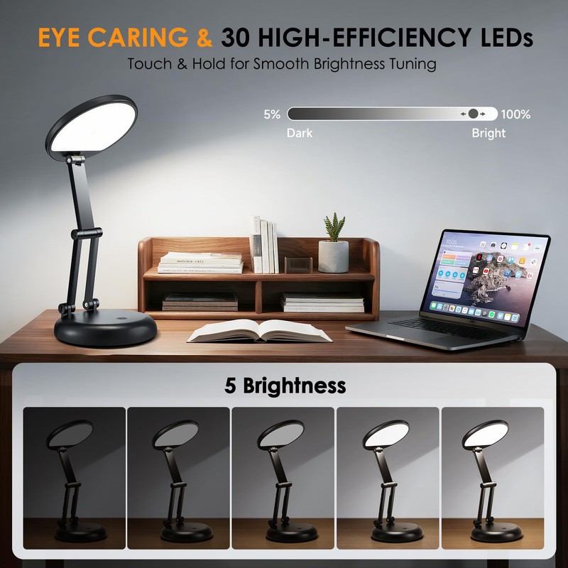 One Fire Battery Operated Lamp, 3600mAh Cordless Lamps Rechargeable Cordless