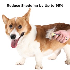 Nidawi Pet Grooming Brush, Deshedding Tool for Dogs & Cats, Effectively Reduces Shedding by up to 95% for Short Medium and Long Pet Hair