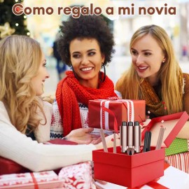 Rizadora De Cabello 5en1 Cerámica Con Guantes Clips Y Peine                                                                                           