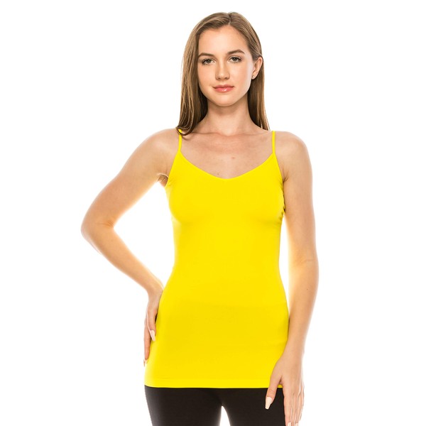 Kurve Women’s Camisole Tank Top - Basic Seamless Stretch Spaghetti