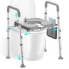 HOMEAL Raised Toilet Seat Riser with Handles for Seniors, 450LBS