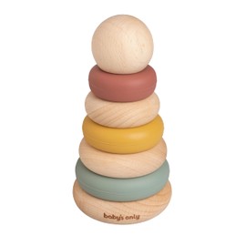 Baby's Only - Stacking Rings Opal - Stacking Tower Toy - Educational Stacking Game ad 6 Months - Motor Skills Toy Baby - Supports Development - High-Quality Wooden Toy