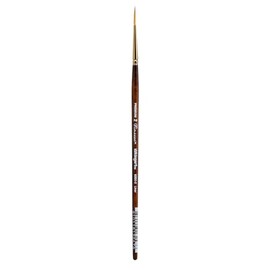 KINGART Premium Finesse 8350-2 Liner Series Artist Brush, Synthetic Kolinsky Sable Hair, Short Handle, for Watercolor and Oil Paints, Size 2