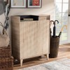 Baxton Studio Fella Mid-Century Modern Two-Tone Oak Brown and Dark