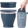 TakeToday 8oz Collapsible Silicone Travel Cup w/ Lid & Bag