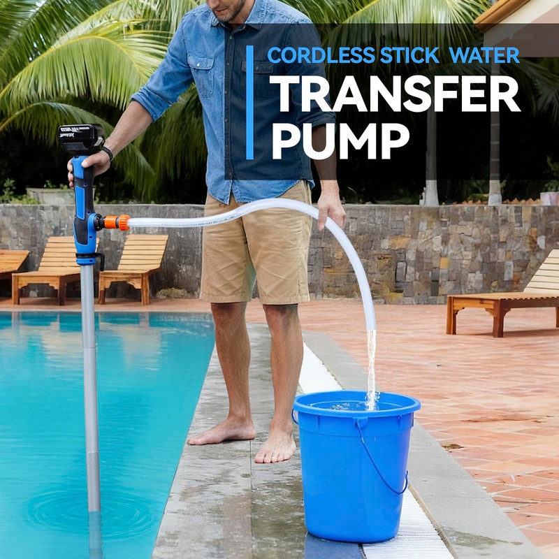 Cordless Stick Water Transfer Pump (Tool Only), Compatible with Makita