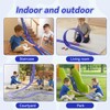Oppvoci 3-Lane Flexible Race Track, Bendable Car Track Playset Toy