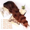 NAYOO NAYOO Long Auburn Wigs with Bangs for Women Curly