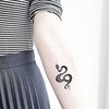 12 Sheets Temporary Tattoos Snake, Men's Fake Tattoo Stickers, Death