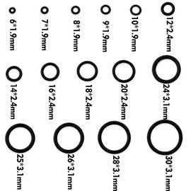 200 Pcs O-Rings Gasket kit, Rubber Nitrile Washers O Rings Assorted, Kitchen Tap Washers Seals Spacers for Mixer Taps, Plumbing, Rubber Spacer Gasket Washers Seal O-Ring Kit - 15 Sizes